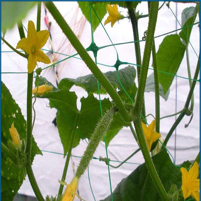 Green Trellis Netting 4x100 ft Heavy Duty Garden Netting Polypropylene Plant Support Net for Climbing Vegetables Fruits Flowers