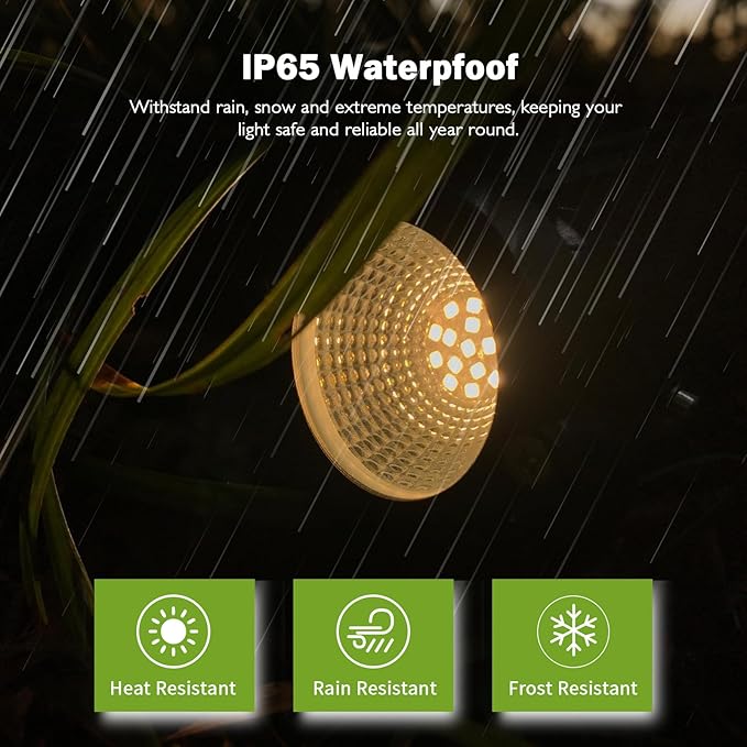 Low Voltage Landscape Lights, 10W 12/24V 2700K Warm White Landscape Lighting, IP65 Waterproof Outdoor LED Spotlight for Garden Yard Tree, 8 Pack with Connectors