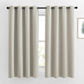 NICETOWN Natural Blackout Living Room Curtain - Grommet Window Treatment Thermal Insulated Solid Room Darkening Drapes Sound Dampening for Bedroom, 1 Panel, W52 x L63