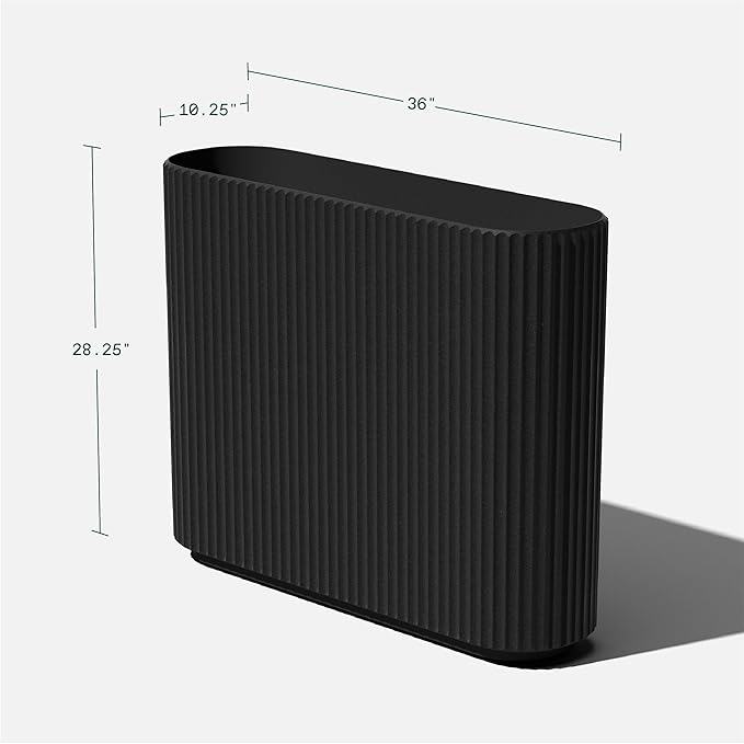 Veradek Demi Series Span Planter for Front Porch, Patio, Backyard | Durable Plastic-Stone Composite Material | Modern Décor for Shrubs, Flowers
