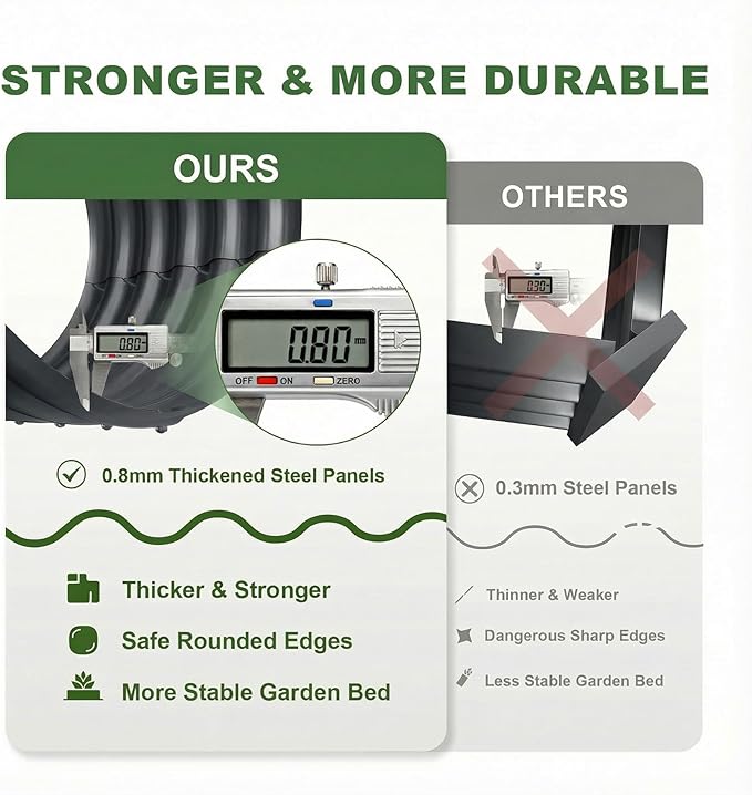 AHEONLAR 3 Pack 4×2×1.5ft Galvanized Raised Garden Beds Outdoor, Sturdy Planter Boxes for Vegetables, Fruits, Flowers and Plants, Easy Assembly, Grey