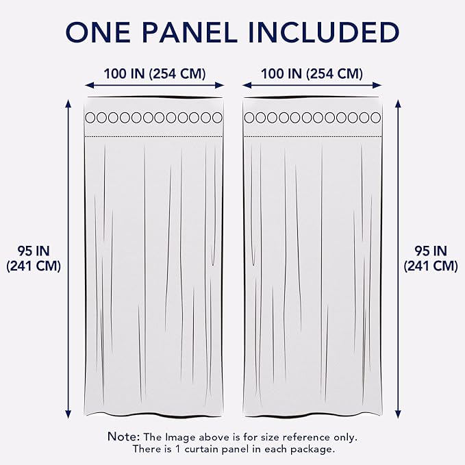 PureFit Outdoor Curtains for Patio Waterproof Weatherproof, UV Resistant Outside Curtains for Gazebo, Front Porch, Pergola, Sun Blocking Privacy Curtain, 100W x 95L inch, 1 Panel, White