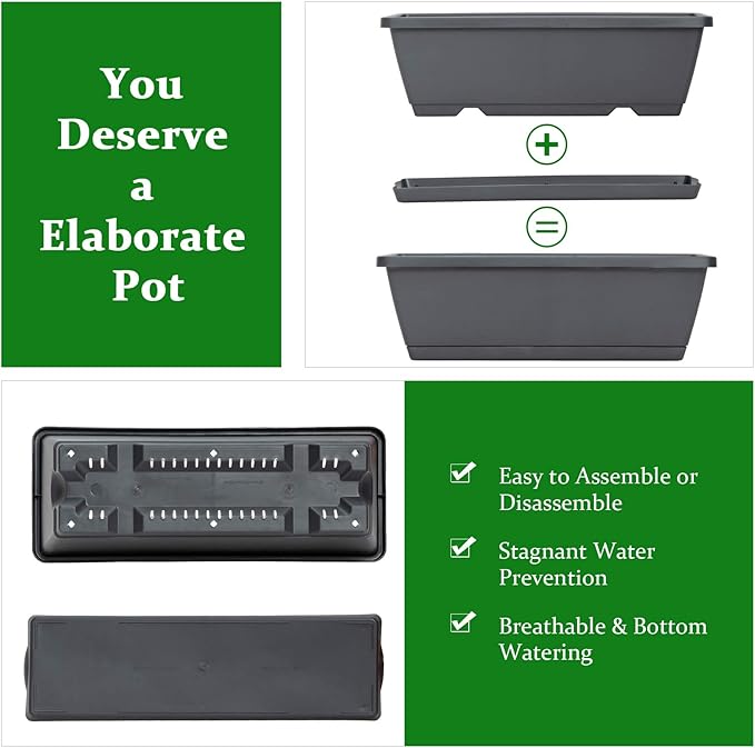 Giantex Set of 2 Vertical Raised Garden Bed, Elevated Planter Raised Beds with Water Drainage, Freestanding 5 Container Boxes for Vegetables and Flowers Growing, Outdoor Indoor Patio Balcony