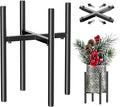 H HOMEXIN Metal Adjustable Plant Stand, Width 8-12 Inches, Corner Mid Century Holder for Indoor Outdoor Stable Display, Black