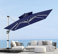 ABCCANOPY Patio Umbrella Cantilever Double Top Outdoor Offset Umbrella with 360° Rotation