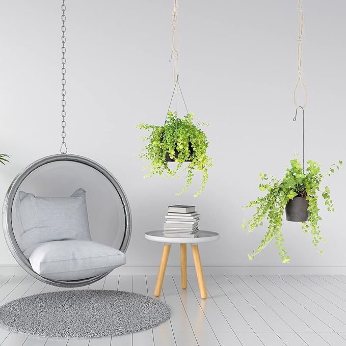 4 Pcs Hanging Plant Extender Macrame Plant Hanger Extender Large Hanging Rope for Spring Wall Holders Indoor Outdoor Home Decor