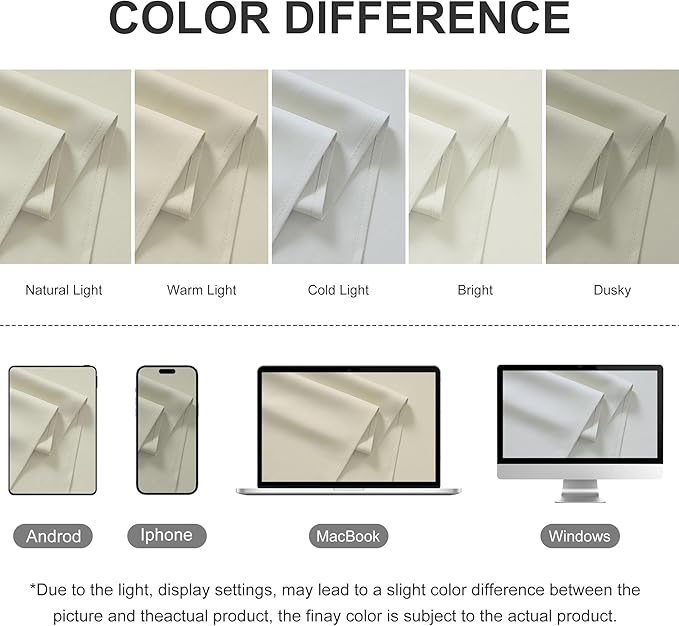 RYB HOME Extra Wide Outdoor Curtains for Patio Waterproof Heavy Duty Thermal Insulated in Summer Full Coverage Privacy for Porch, Cabana & Pergola, W100 x L95, Beige, 1 Panel