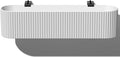 Veradek Demi Series Railing Planter - Hanging Planter Box for Windowsill/Balcony | Plastic-Stone Composite w/Railing Bracket | Modern Décor for Flowers