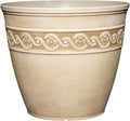 Classic Home and Garden Corinthian Resin Flower Pot Planter, Desert Tan, 8"