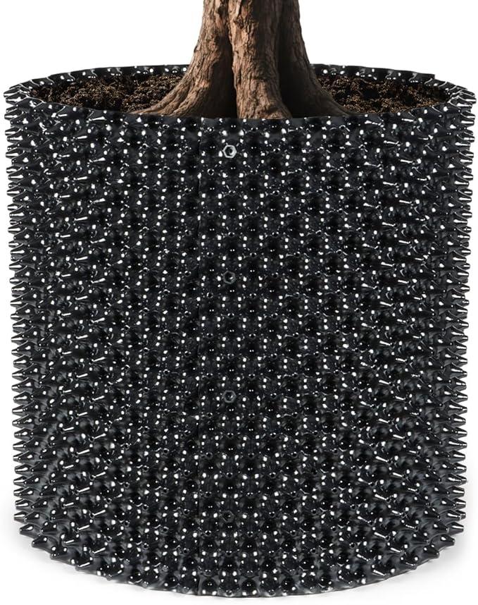 Air Pruning Containers, 40 Gallon Air Pruning Planters, Sturdy Plastic Roots Control Planter Container for Tree Grow Outdoor, Garden Self-Planting Planters, Size 24"x24", Black, 4P