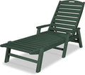POLYWOOD NCC2280MA-P Nautical Arms Chaise, One Size, Green