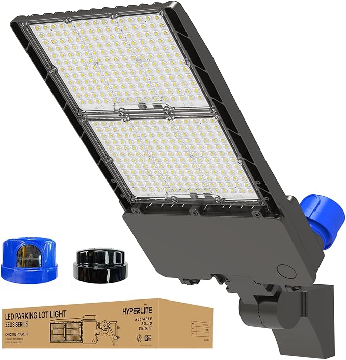 HYPERLITE Led Parking Lot Light - 400W UL Listed LED Stadium Lights for Square Pole/Wall Mount- 60000lm 5000K Commercial Parking Lights Flood Light for Yard Street Court Driveways Road - AC100-277V
