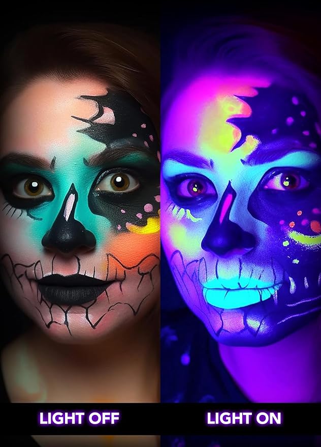 Elenora Halloween Spotlights Outdoor, 15W LED Black Light/Blacklight for Glow Party Body Paint Fluorescent Poster, 110V Plug-in Spot Light IP65 Waterproof Landscape Lighting for Yard Garden, 2 Pack