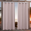 NICOLE MILLER NEW YORK Canvas Indoor/Outdoor Grommet Top Curtain Panel Pair, 54"x108", Blush