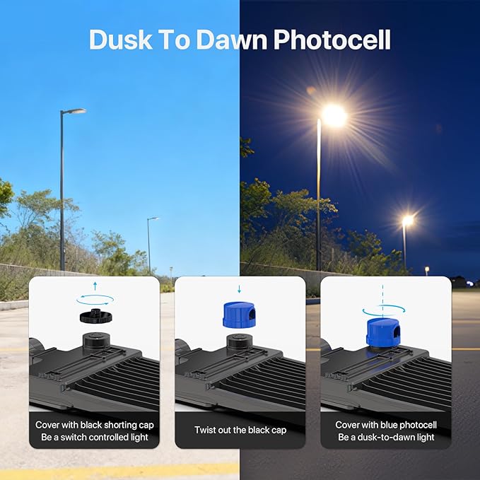 HYPERLITE Led Parking Lot Light - 400W UL Listed LED Stadium Lights for Square Pole/Wall Mount- 60000lm 5000K Commercial Parking Lights Flood Light for Yard Street Court Driveways Road - AC100-277V