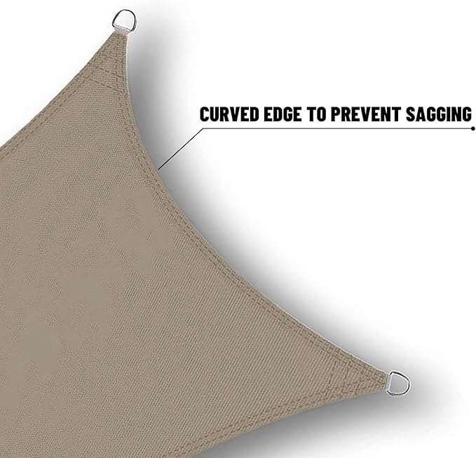 SUNNY GUARD Waterproof Sun Shade Sail 12'x12'x17' Taupe Right Triangle UV Block Sunshade for Backyard Yard Deck Patio Garden Outdoor Activities and Facility(Customized)