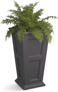 Mayne Fairfield 28-Inch Tall Planter – Self-Watering, Weather-Resistant Planter for Flowers – Durable Outdoor Design for Patio, Porch, or Entryway