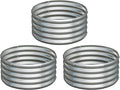 3PCS 2x2x1FT Galvanized Raised Garden Bed Kit,Vegetable Boxes-Round Metal Flower Box,Large Planter Raised Beds Outdoor Garden for Planting,Fruit,Herb-Silver