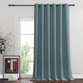 NICETOWN Greyish Blue Sliding Door Curtain for Bedroom, Blackout Patio Door Curtain Room Divider Privacy Thermal Grommet Window Treatment for Living Room, 1 Panel, W80 x L90