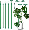 Extendable Plant Stakes, Length Scalable from 17.9IN to 42.3IN Plant Support Stake, Orchid Sticks with Clips for Indoor Outdoor,Garden Stakes for Plant,Tomato,Vegetables,Monstera,Vine - 5Pack