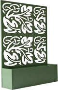 Oakland Living 6 ft. X 4 ft. Green Freestanding Metal Privacy Screen Room Divider with Flower Box