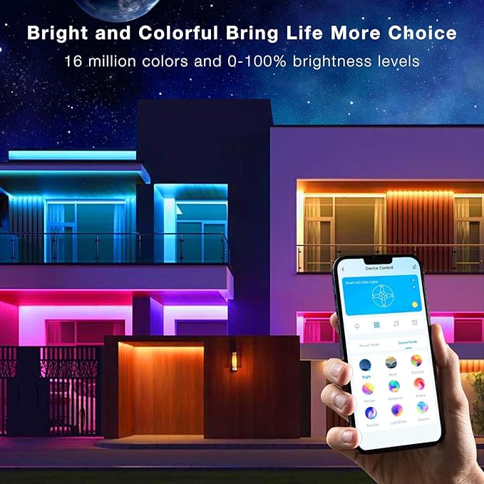 DAYBETTER Waterproof Led Lights for Bedroom, 200ft Led Strip Lights, 960 LEDs Color Changing RGB 24 Keys Remote Controller, 24v for Outdoor Room Home Party Christmas Decoration