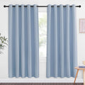 NICETOWN Vintage Blue Blackout Curtains for Bedroom 72 Inches Long, Thermal Insulated Room Darkening Grommet Window Curtains for Living Room Nursery, 66 inch x 72 inche, 1 Panel