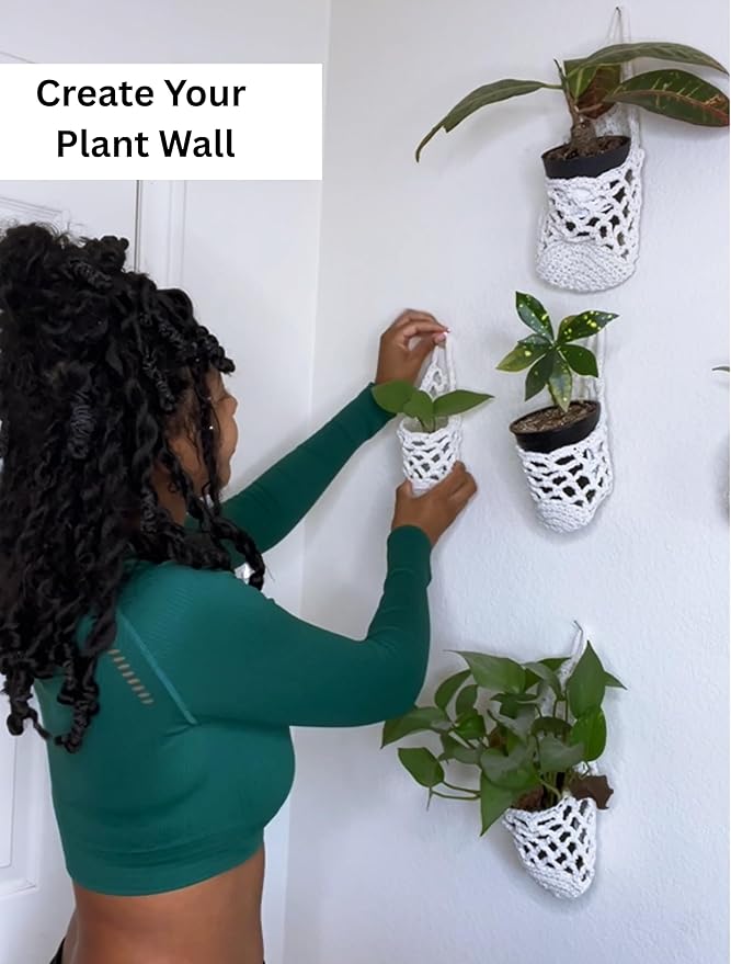 3 Packs Hanging Planters for Indoor Plants up to 4 in., Wall Plant Holder | Plant Hanger Indoor, Wall Planters for Indoor Plants, Hanging Plant (3PK, for 4 inch Pot)