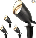 LUTEC 12V Low Voltage Landscape Lighting, Die-cast Aluminum Spot Lights with Connectors, IP65 Waterproof Outdoor Landscape Spotlights, 5W 550LM Warm White 3000K for Tree Garden Yard Pathway, 4 Pack