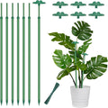 Extendable Plant Stakes, Length Scalable from 17.5IN to 30.1IN Plant Support Stake, Orchid Sticks with Clips for Indoor Outdoor,Garden Stakes for Plant,Tomato,Vegetables,Monstera,Vine - 7Pack