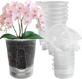 Cdd's Path Upgraded 5-Pack 6 Inch Naked Root Planter Self Watering Pots Set, Plant Pots with Holes for Indoor/Outdoor Plants with Watering Hole/Reservoir and Air Pipes, Clear