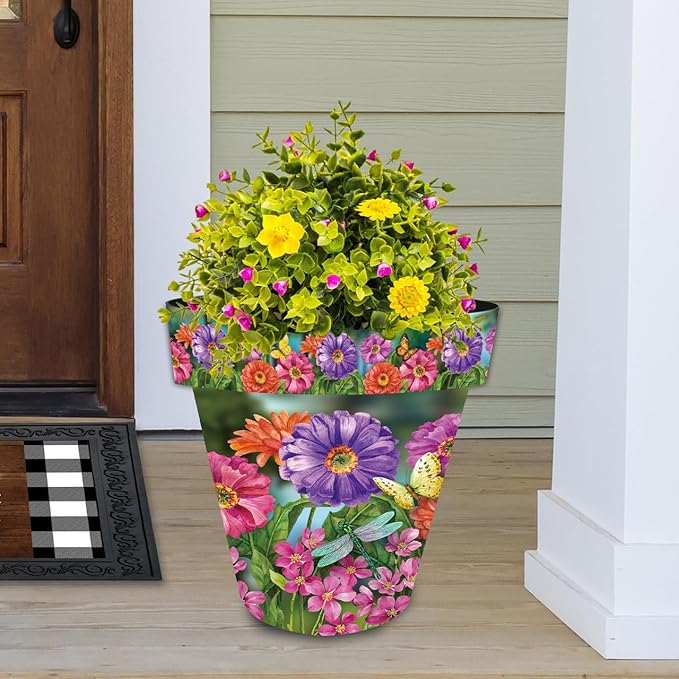 Briarwood Lane Zinnias in Bloom Large Planter