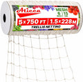 Trellis Netting 5 x 750 ft Heavy Duty Polyester Plant Support Netting White - 6 Inch Garden Rope Trellis on Roll - Mesh Twine for Growing Vine Climbing Plants, Flowers, Peas, and Tomatoes.