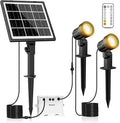 MEIHUA Solar Spotlights Outdoor 2 in 1, Solar Powered Landscape Spotlights 2700K/4000K/6500K, 3 Brightness with Remote Control, IP66 Waterproof Solar Spot Lights Outdoor for Garden Pathway