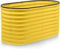 Plant & Plot Galvanized Raised Garden Beds Outdoor // 4×2×2 ft Planter Raised Beds for Gardening, Vegetables, Flowers // Large Metal Garden Box (Yellow) // Patented Tool-Free Design