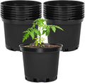 GREANER Nursery Pots, 1 Gallon Durable Flower Pots with Drainage Holes, Plant Containers for Flower, Seed, Tree, Tomato-Black (15PCS)