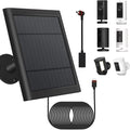 1 Pack - Solar Panel for Ring Security Camera Spotlight Cam Plus/Pro(Battery) Stick Up Cam/Pro Wireless Outdoor with 10FT/3M Long Cable Dustproof Waterproof BK
