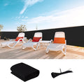 LOVE STORY Custom Size 3.3'x6' Black Balcony Privacy Screen,UV Block Privacy Fence Screen,90% Shield for Outdoor Pool Garden Apartment Railing