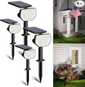 Lepro Solar Decorative Spot Lights 4 Pack, Cool White Modern Accent Lights for Garden & Landscape, IP65 Waterproof Adjustable Spotlight for Architecture, Pathways, Contemporary Decor