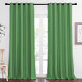 NICETOWN Patio Blackout Curtain Panels - Extra Wide Sliding Door Thermal Insulated Drape, Privacy Room Divider Curtain for Bedroom Office (Froest Green, 66 x 118 Inch Long)