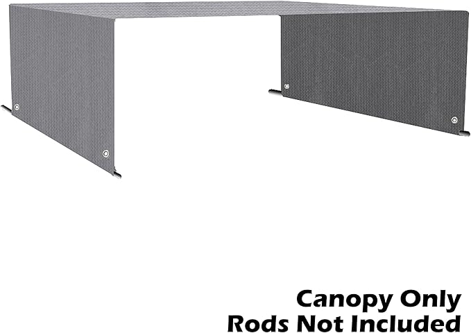 Universal Pergola Replacement Canopy Shade Cover with Breathable HDPE Fabric & Rod Pockets for 10 x 10 FT Pergola, Canopy Size: 192'' L x 106'' W (Light Grey)