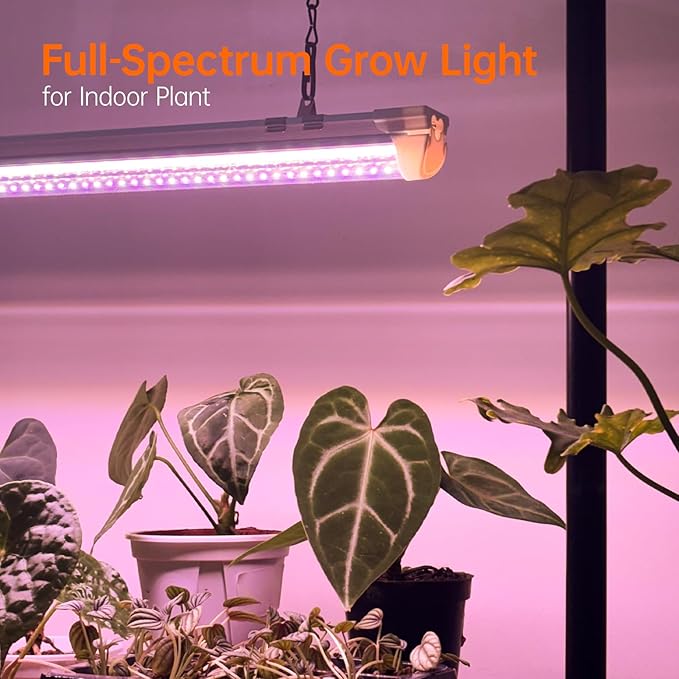 Bstrip Grow Light Stand, 2ft 24W Grow Light for Indoor Growing, Full Spectrum LED Plant Light for Seed Starting, Height Adjustable, Large 29.5" L x 18.3" W x 26.0" H