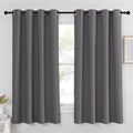 NICETOWN Blackout Window Curtain for Bedroom - (Grey Color) Home Decoration Thermal Insulated Room Darkening Drape/Drapery, W52 x L63 Inch, 8 Grommets/Rings Top, 1 Panel
