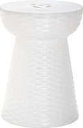 Safavieh Daphne Glazed Ceramic Decorative Garden Stool, White