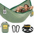 Wise Owl Outfitters Camping Hammock – 500lbs Portable Hammock with Tree Straps - Travel, Backpacking, Hiking, Outdoors Camping Gear - Single or Double