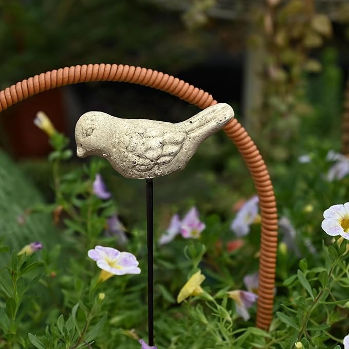 2 Pcs Miniature Bird Decorative Stakes Mini Bird Picks Figures Fairy Garden Accessories Succulent Plant Flower Pots Decor Bonsai Ornaments Micro Landscapes Decor