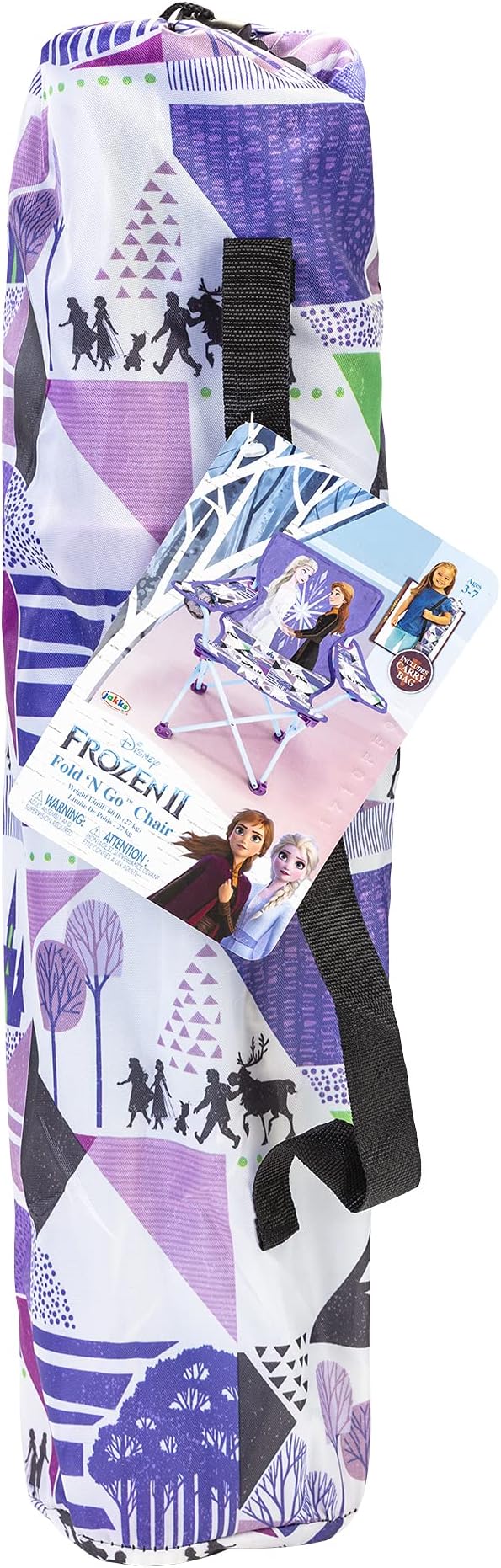 Disney Frozen Kids Chair Foldable for Camping, Sports or Patio with Carry Bag, Toddlers 24M+