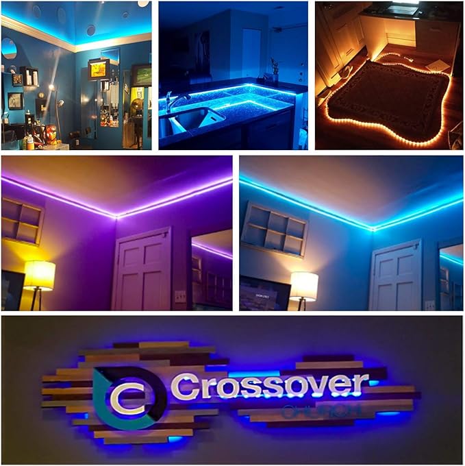 DAYBETTER Led Strip Lights 16.4ft Waterproof Color Changing Led Lights with Remote Controller