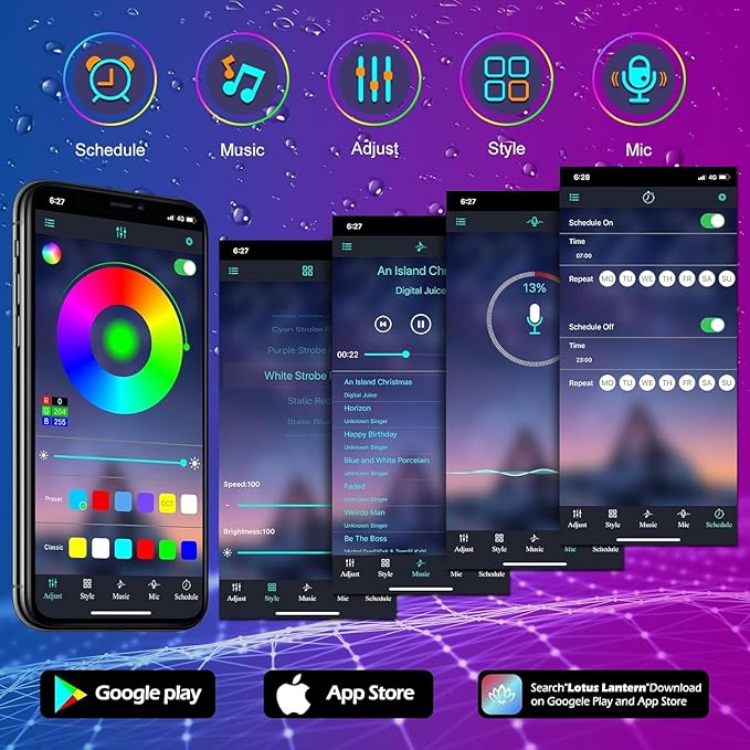 Outdoor LED Strip Lights Waterproof,IP68 Outside Led Light Strips Waterproof with Bluetooth App Remote Control,Music Sync RGB Exterior Led Rope Lights,for Balcony,Deck,Roof,Garden,Pool (200FT Outdoor)