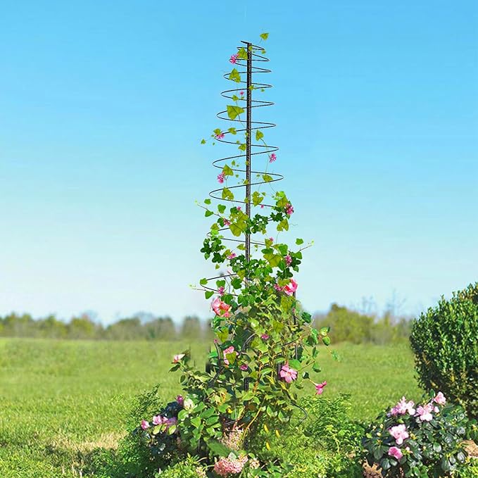 Trellis for Climbing Plants Outdoor, 2 Pack 73inch Tall Plants Trellis Support Metal Garden Trellis for Vegetables Flowers Plants Vine Support
